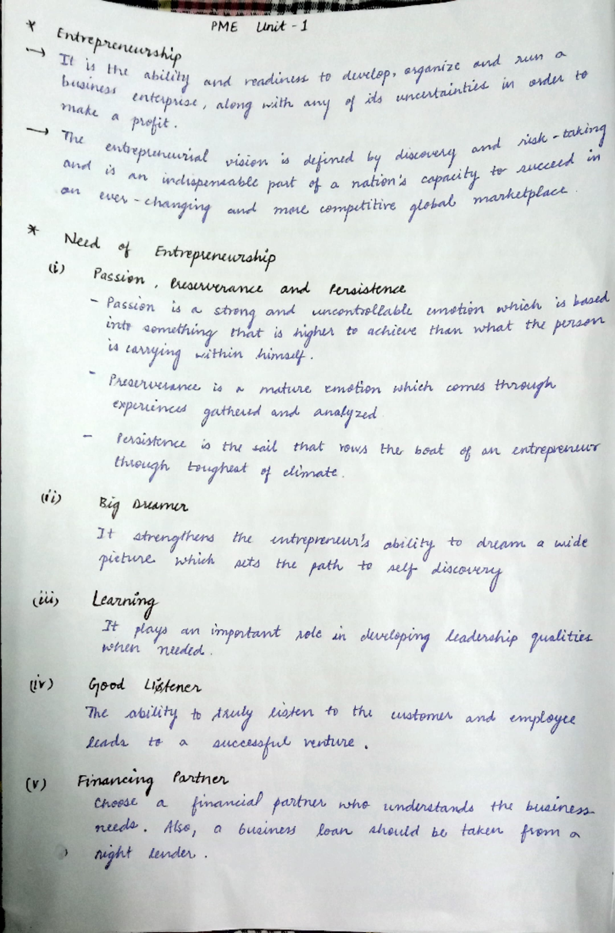 PME Unit 1 Lecture Notes and Key Concepts - Studocu