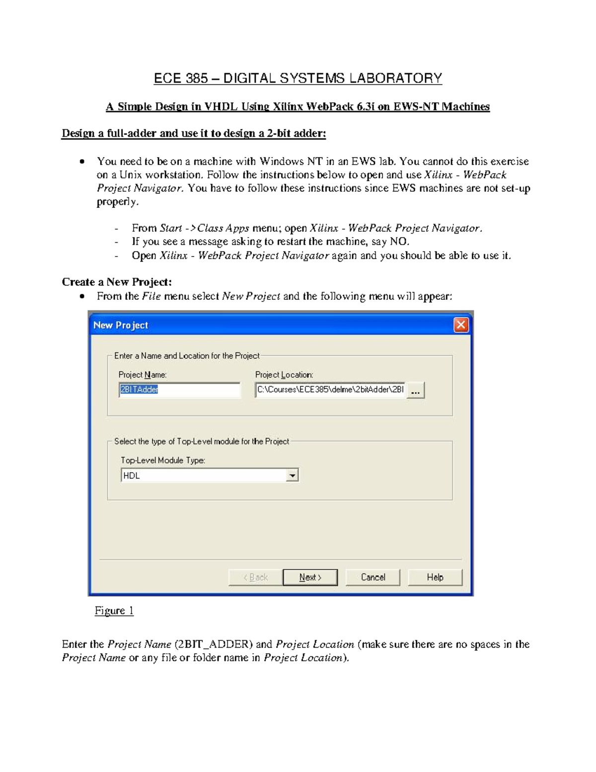 ECE 385 Digital Systems Lab: Simple VHDL Adder Design Guide - Studocu