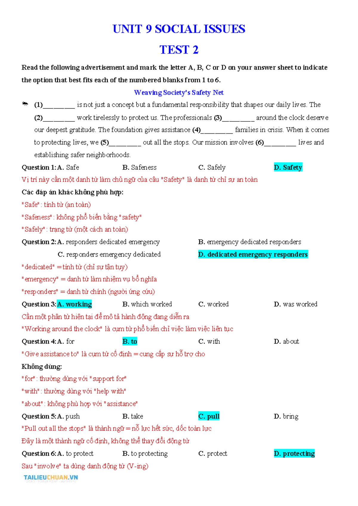 Unit 9 Social Issues Test 2: Understanding Social Dynamics - Studocu