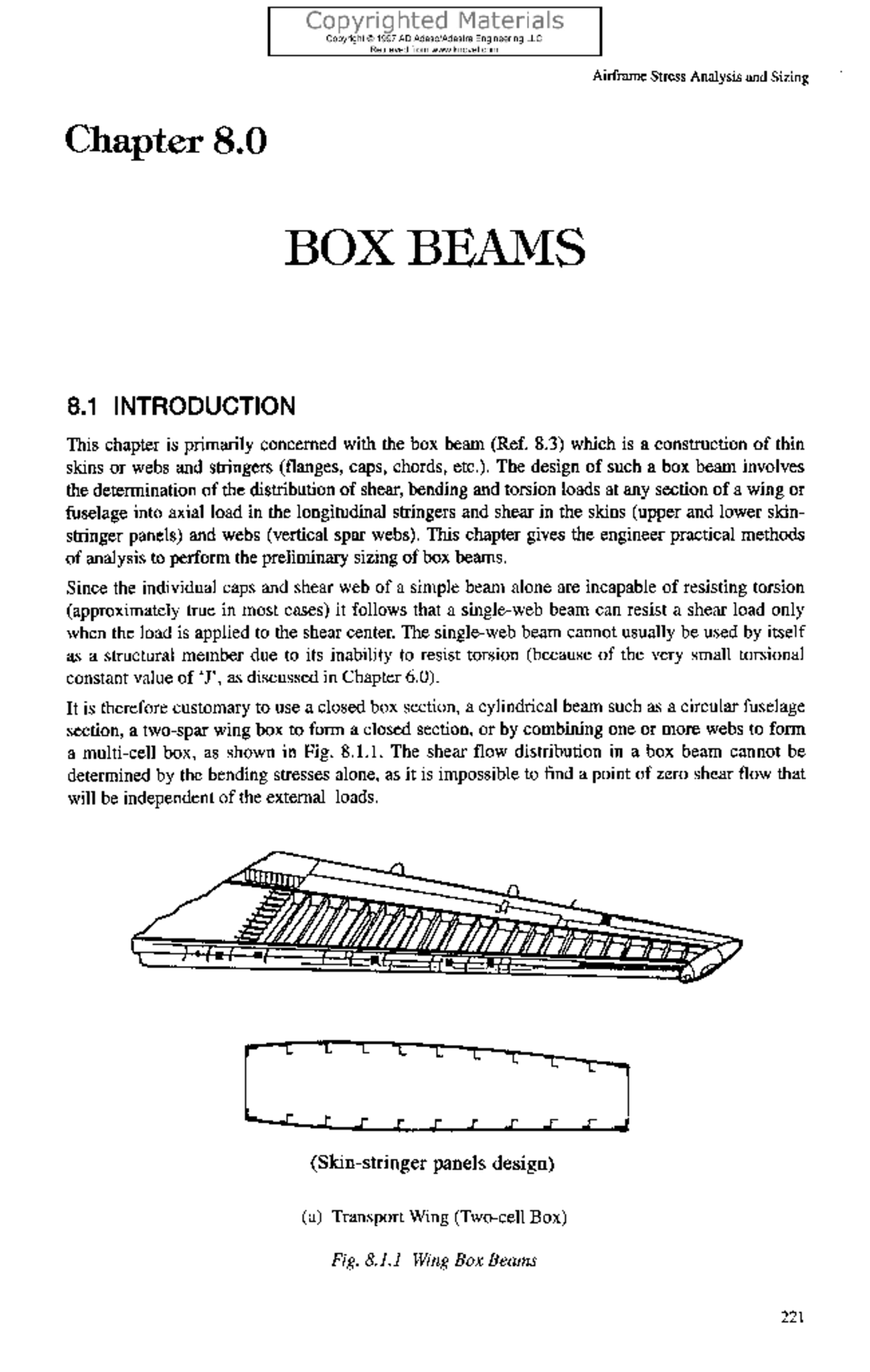 Box Beam Analysis for Airframe Structures (Chapter 8, Stress 
