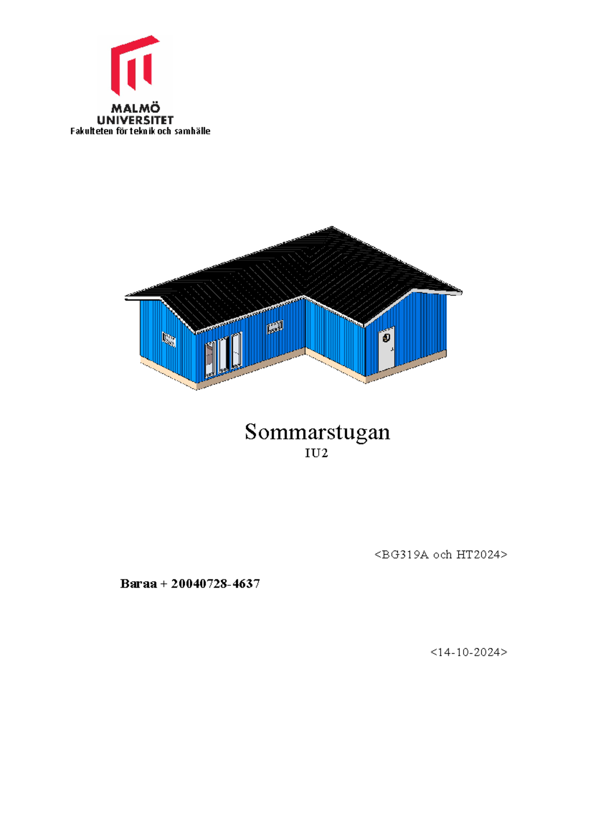 Ritnigar&Raport - Revit Ritningar - Fakulteten för teknik och samhälle ...