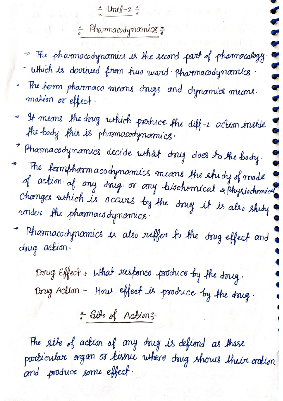 Pharmacology Unit 2: Essential Study Notes and Key Concepts - Studocu