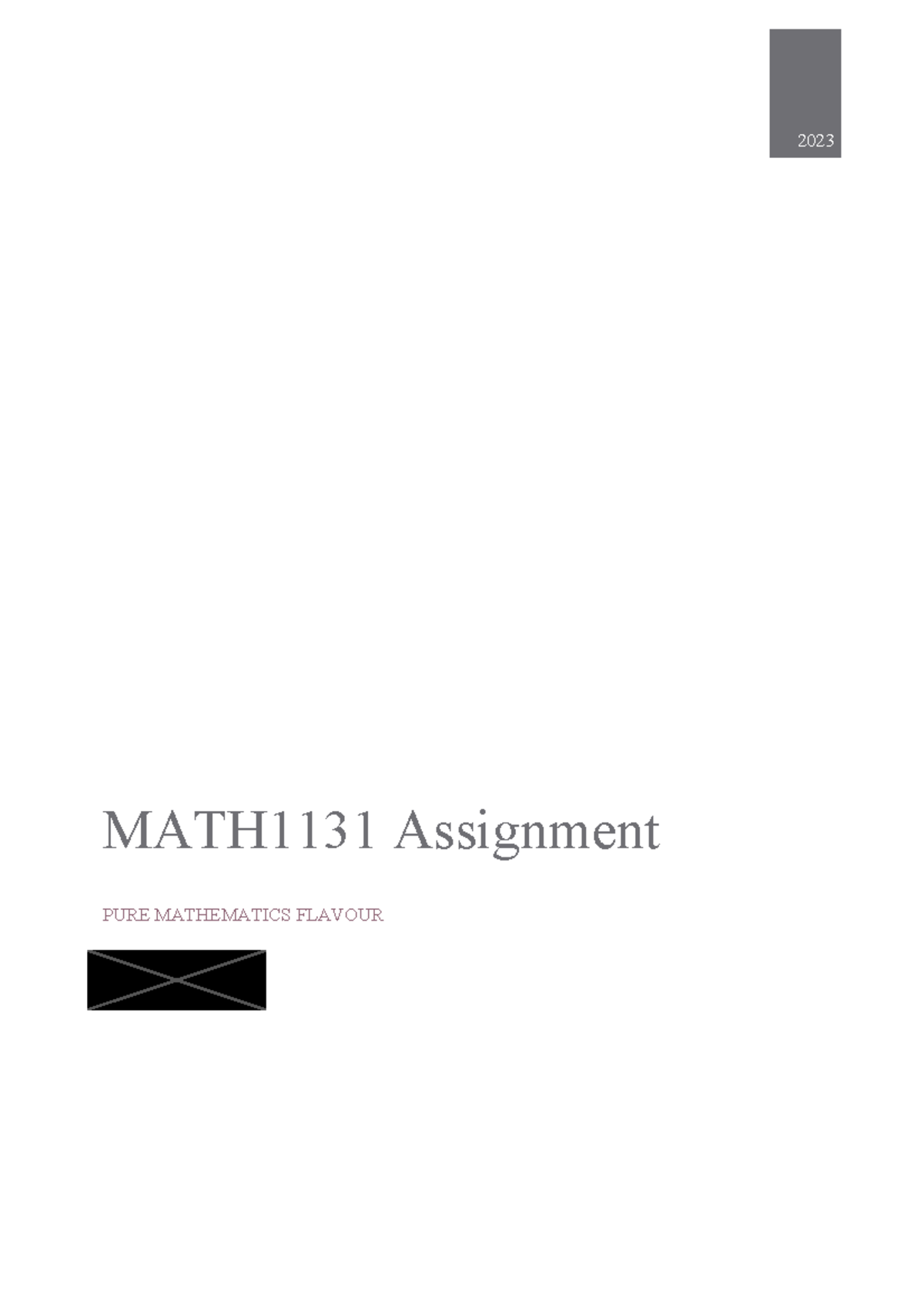 MATH1131 Assignment: Unique Solutions & Intersection of Planes - Studocu