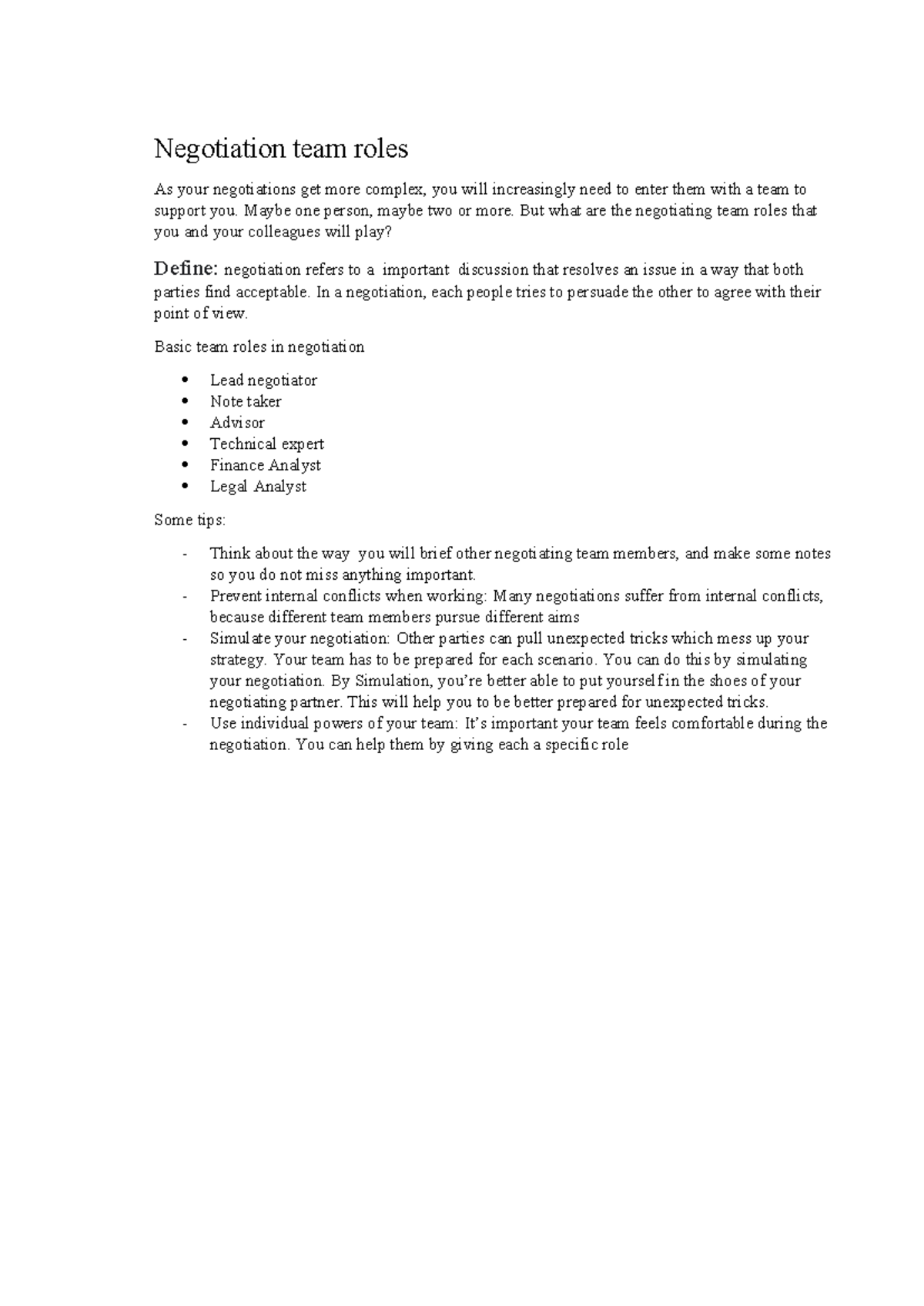 Negotiation Team Roles and Strategies: Essential Insights for Success ...