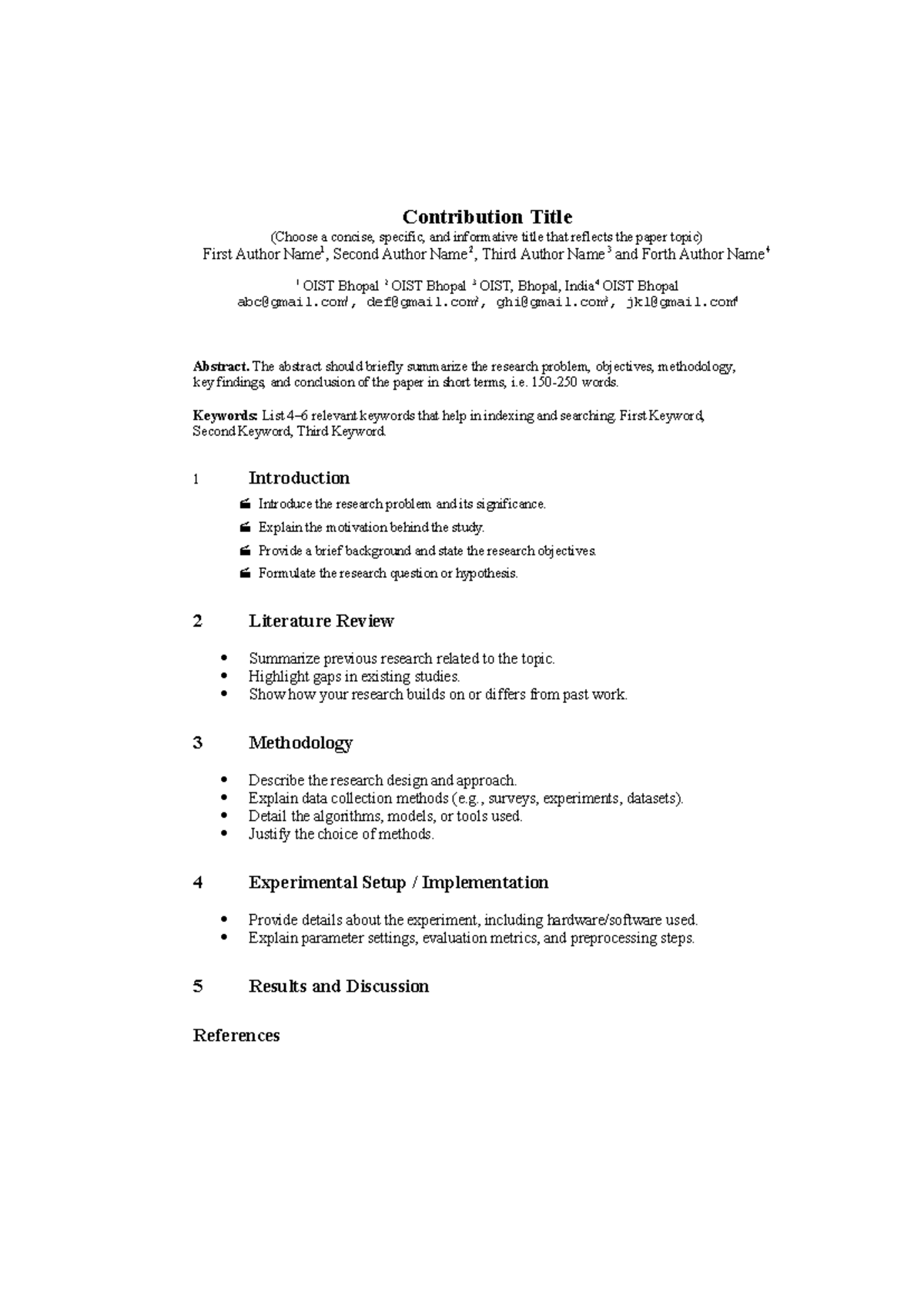 Code262k Research Paper Template: Structure & Guidelines - Studocu