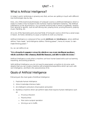 Artificial Intelligence Unit 5-Artificial Intelligence - UNIT – 5 What ...