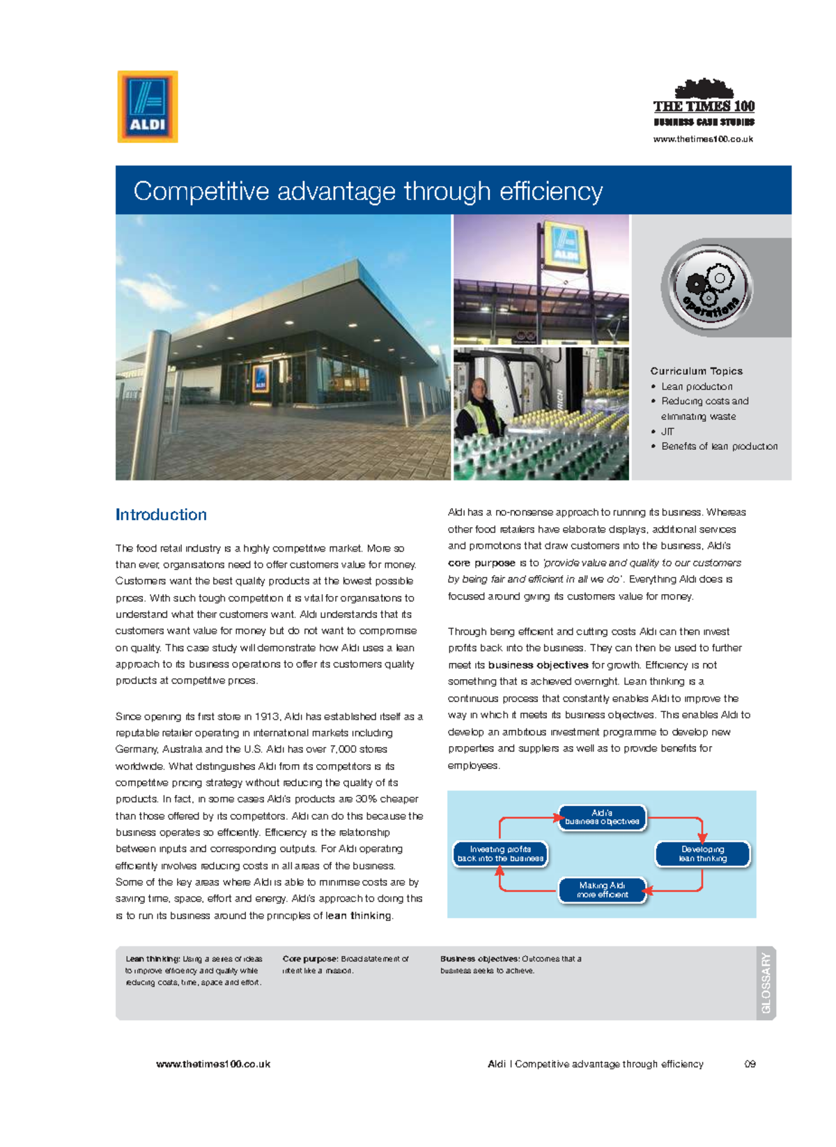 ALDI Operations Case Study: Competitive Advantage via Lean Production ...