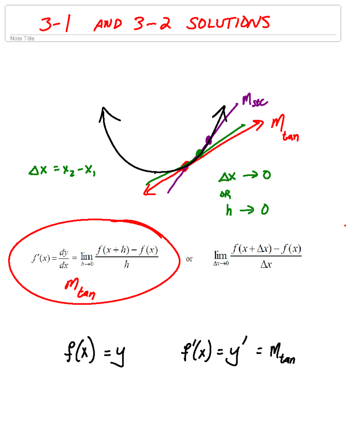 3.1 & 3.2 Derivative Solutions for MsEC Course Code - Studocu
