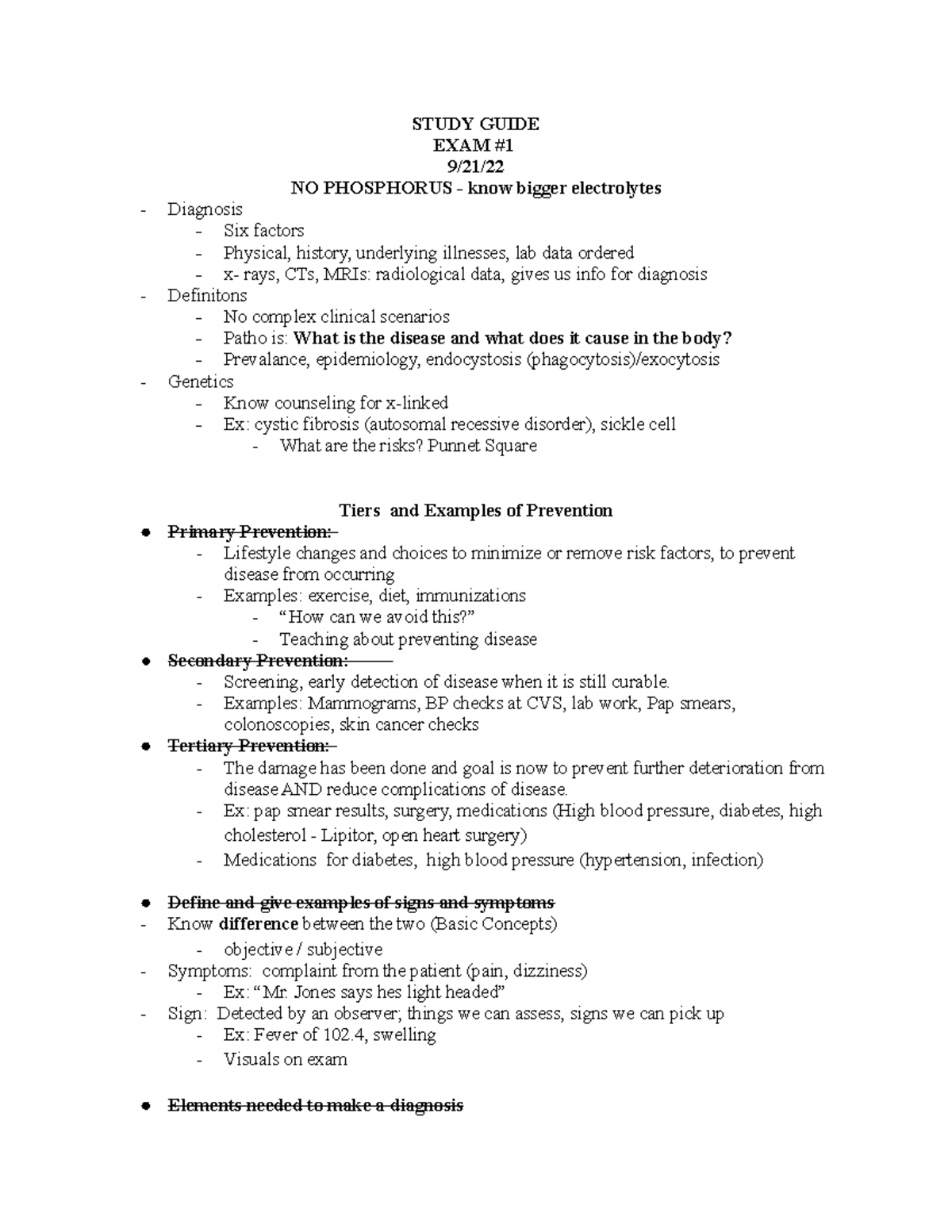 Patho 101 Final Exam Study Guide: Key Concepts & Review Notes - Studocu