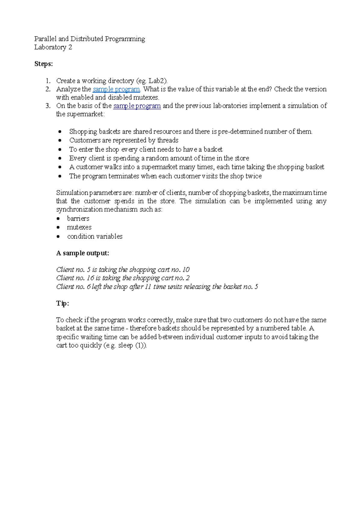 Laboratory 2 23 - lab2 - Parallel and Distributed Programming ...