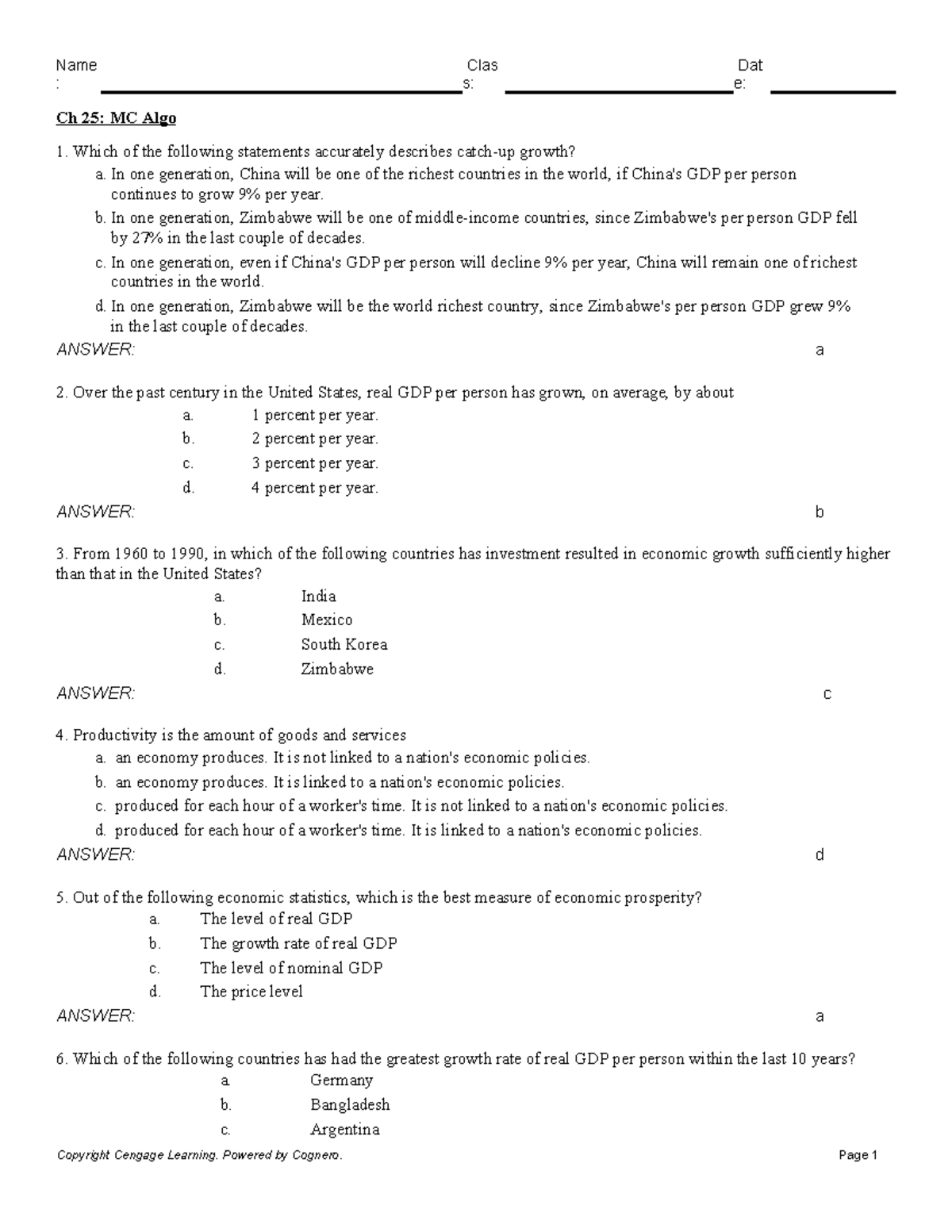 Ch 25: MC Algo - Multiple Choice Questions and Answers - Studocu