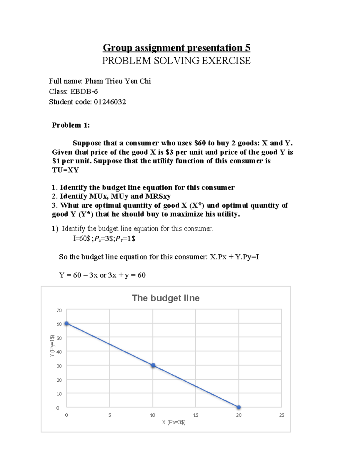 Presentation asignment 5 - Group assignment presentation 5 PROBLEM ...