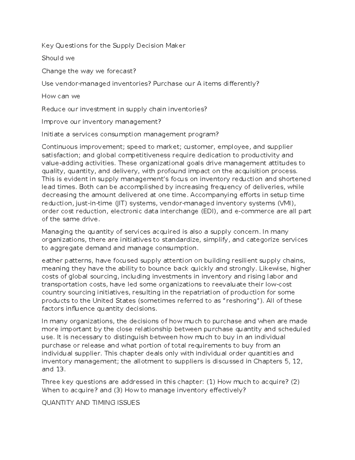 JIT Production Principles and Quality Management Strategies - Key ...