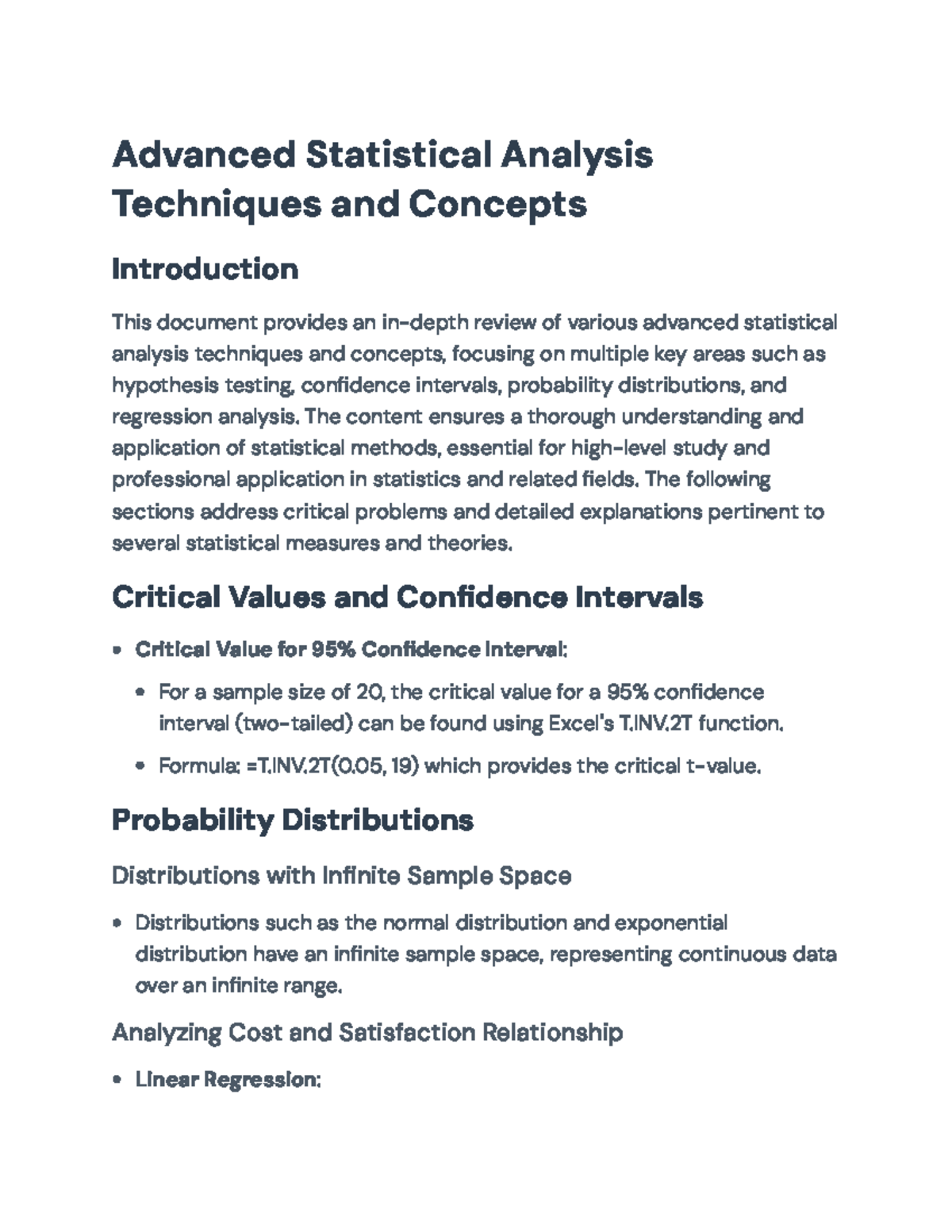 Advanced Statistical Analysis Techniques (STAT 2023) - A Comprehensive ...