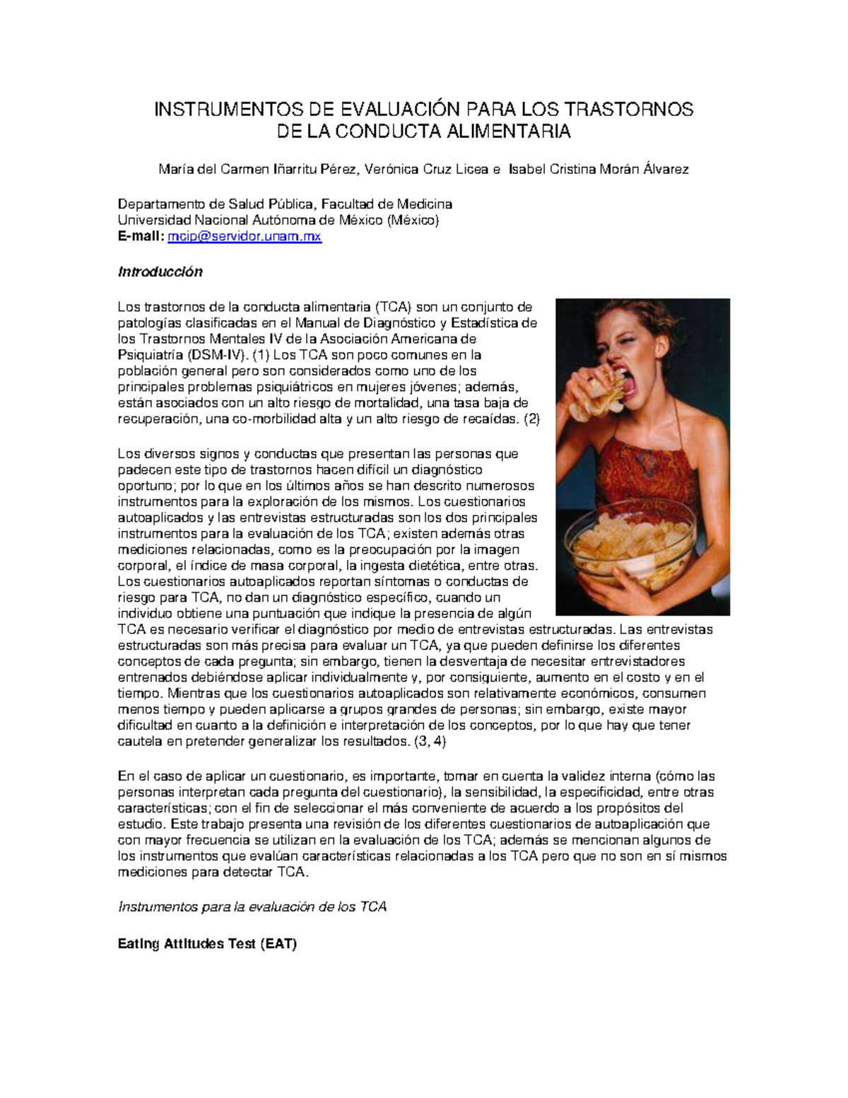 Esramos,+ Instrumentos+DE+ Evaluación+PARA+LOS+ Trastornos ...