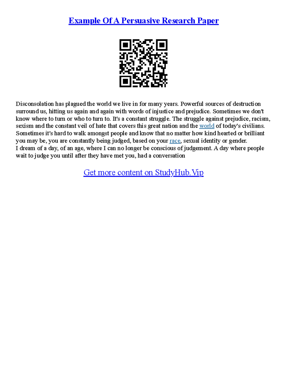 Research Persuasive Essay - Example Of A Persuasive Research Paper ...