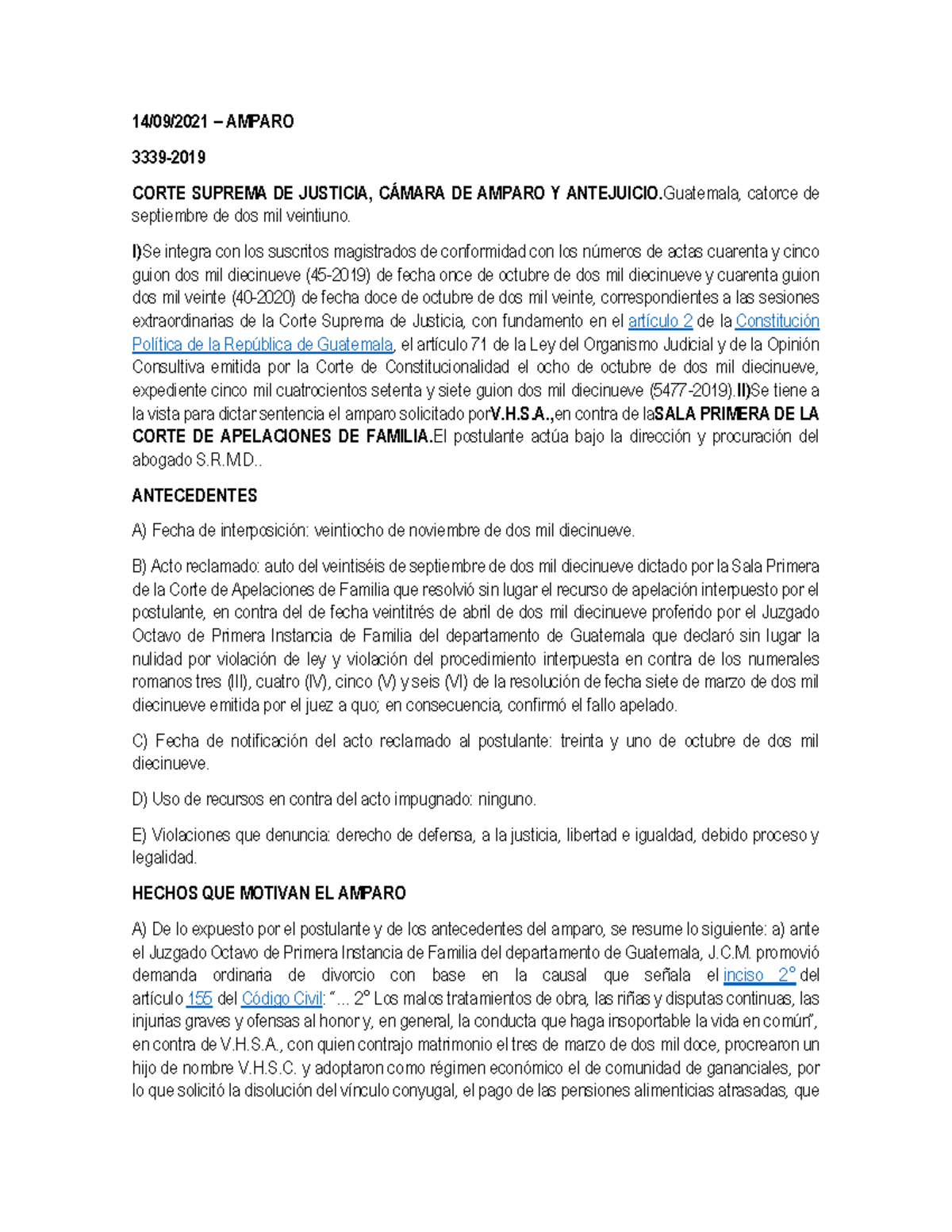 Jurisprudencia sobre Amparo en la Corte Suprema de Justicia - Guatemala ...