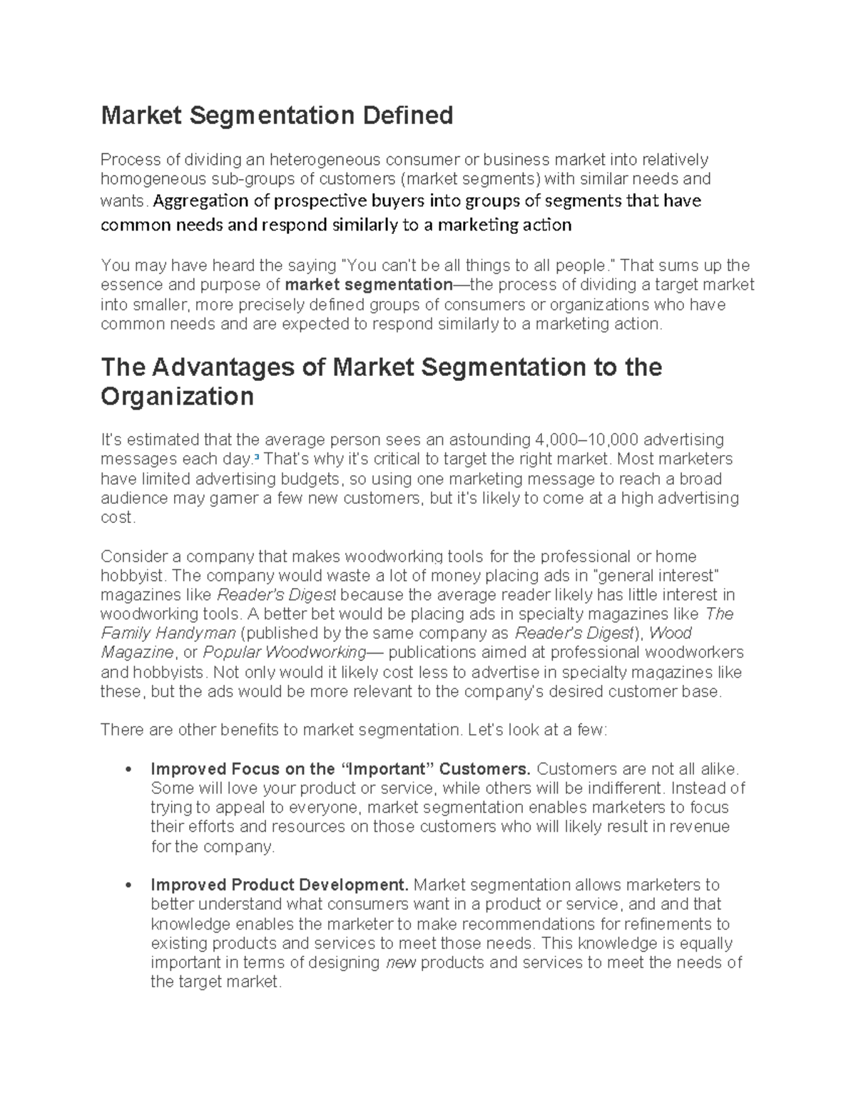 Market Segmentation Defined: Understanding Consumer & Business Markets ...