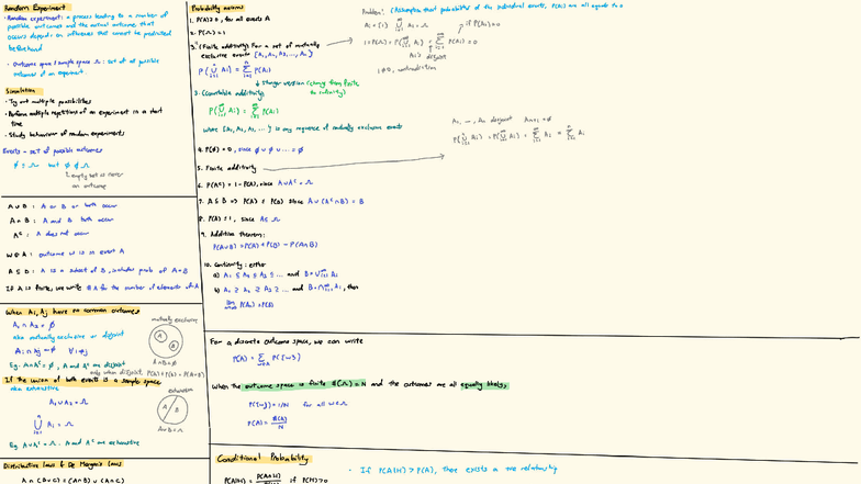 Probability Summary: Key Concepts and Theorems (Course Code: L) - Studocu