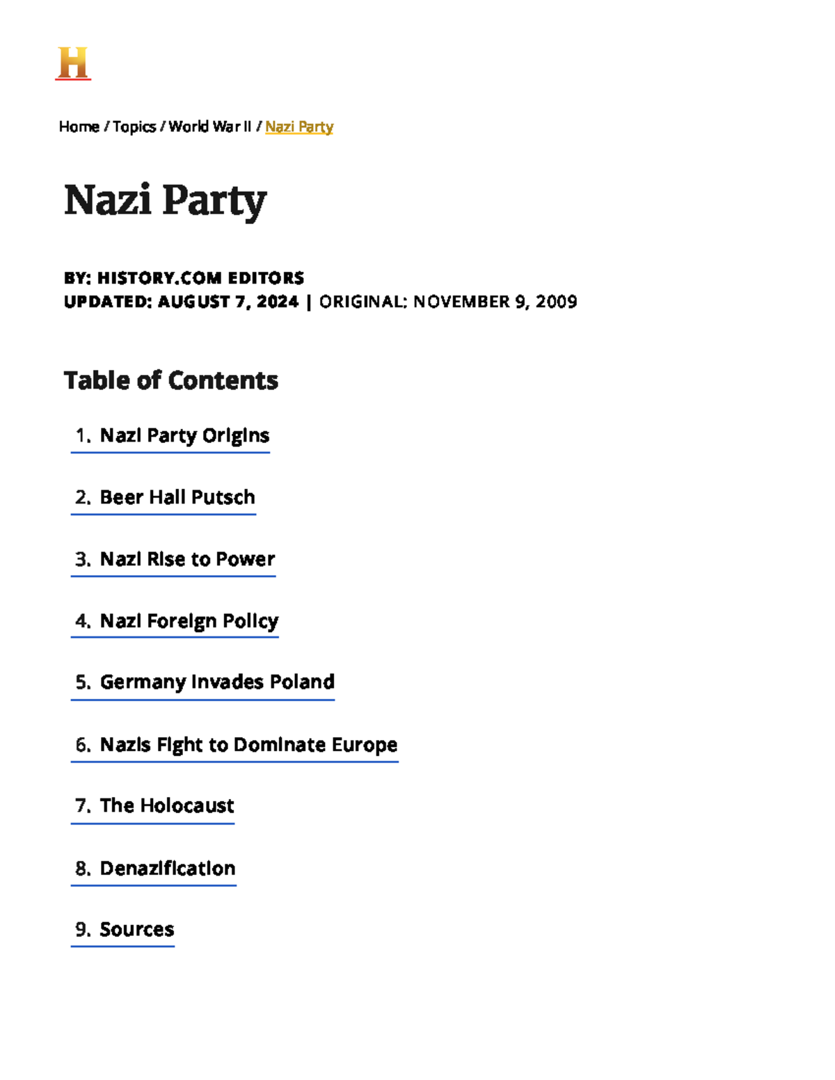 Nazi Party Definition, Philosophies & Hitler History - Table of ...