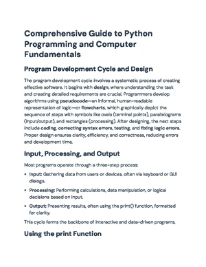 Programming Fundamentals - Study Notes & Assignments - Studocu