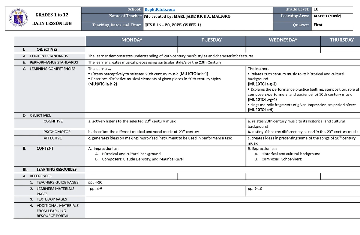 1st LAC Session Minutes - RPMS-PPST, October 6, 2023 - Studocu