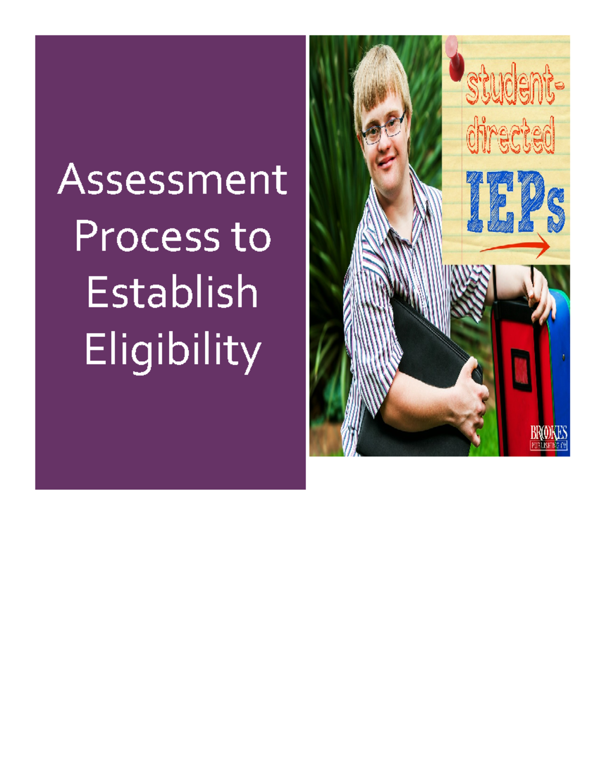 Assessment Process for Special Education Eligibility (SPED 101) - Studocu