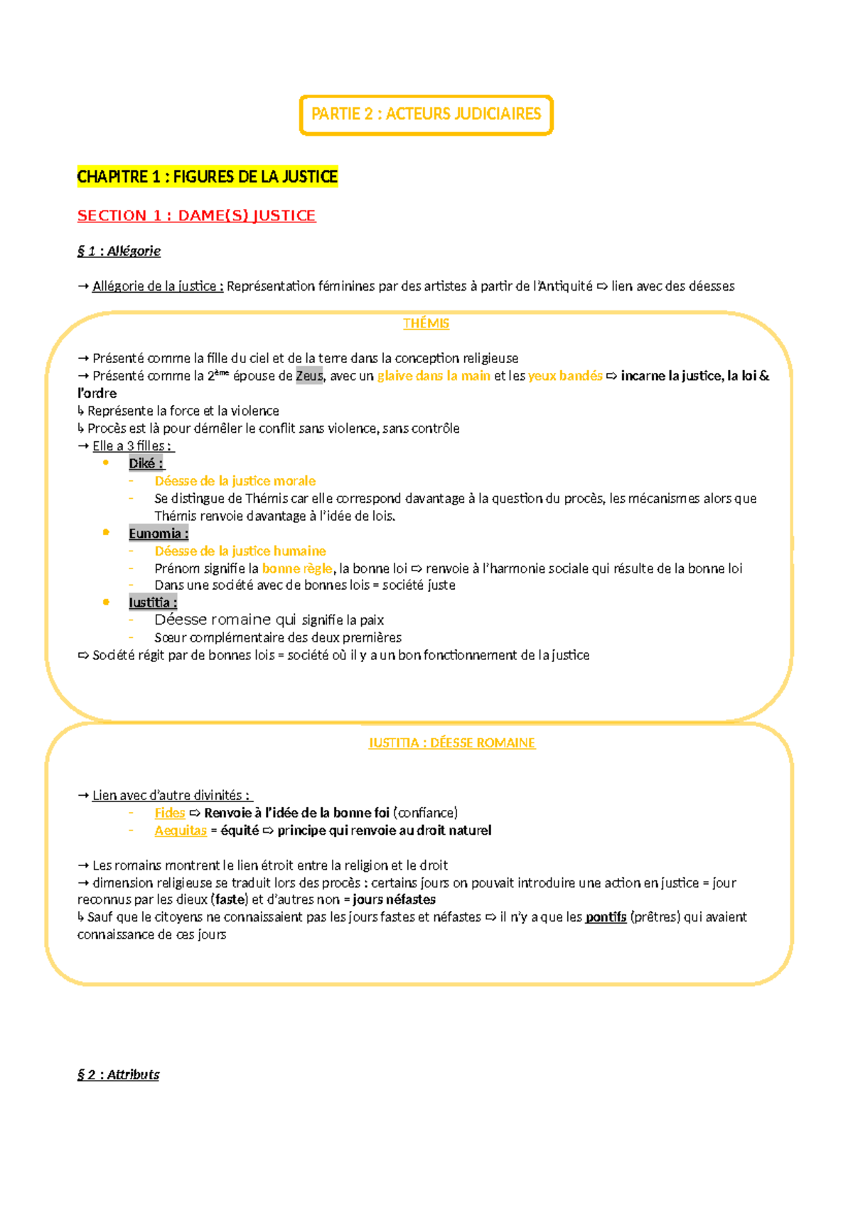 PARTIE 2 : ACTEURS JUDICIAIRES - CHAPITRE 1 : FIGURES DE LA JUSTICE ...