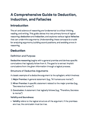 Overview of Logical Fallacies and Argument Structure - CC101 - Logical ...