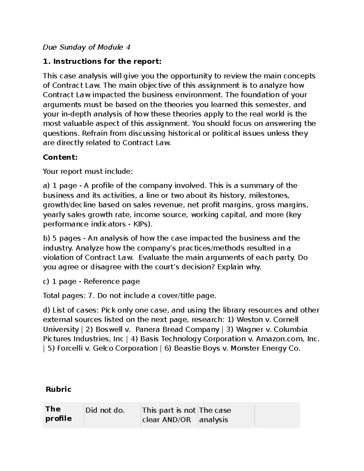 Case Analysis 3: Contract Law Impact on Business Environment - Studocu