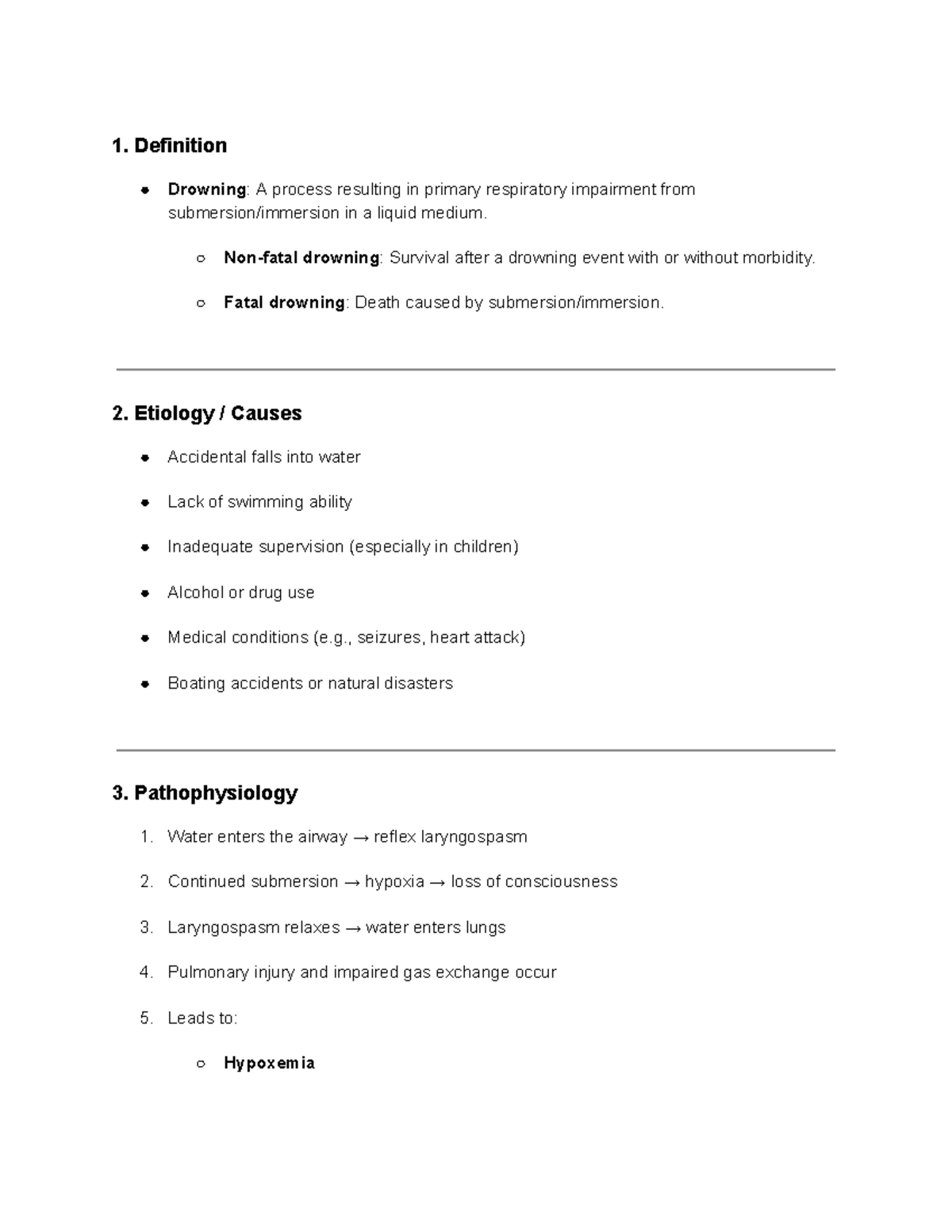 Drowning Report: Causes, Symptoms, Diagnosis & Nursing Interventions ...
