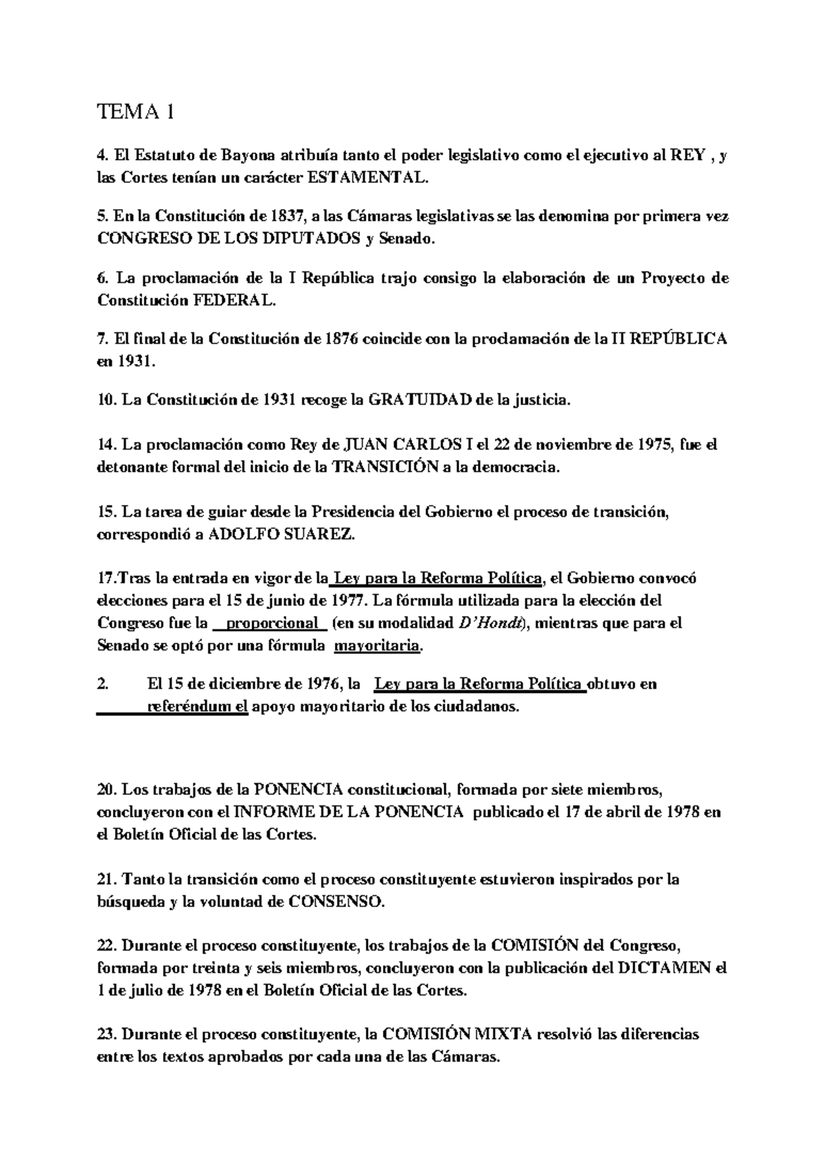 Derecho Constitucional II: Análisis de Normas y Reformas - Studocu
