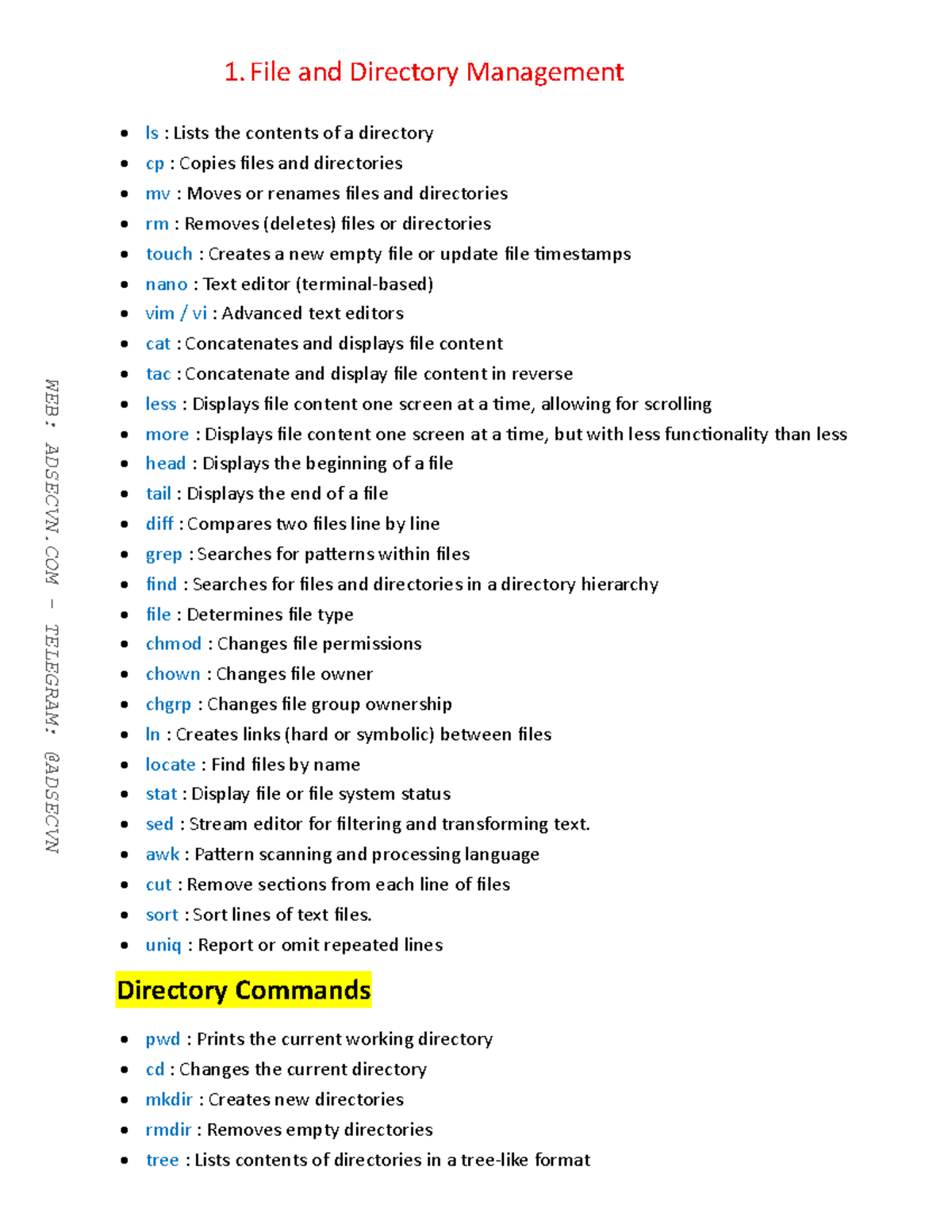Mastering Linux Commands: A Comprehensive Guide (ADSECVN.COM) - Studocu
