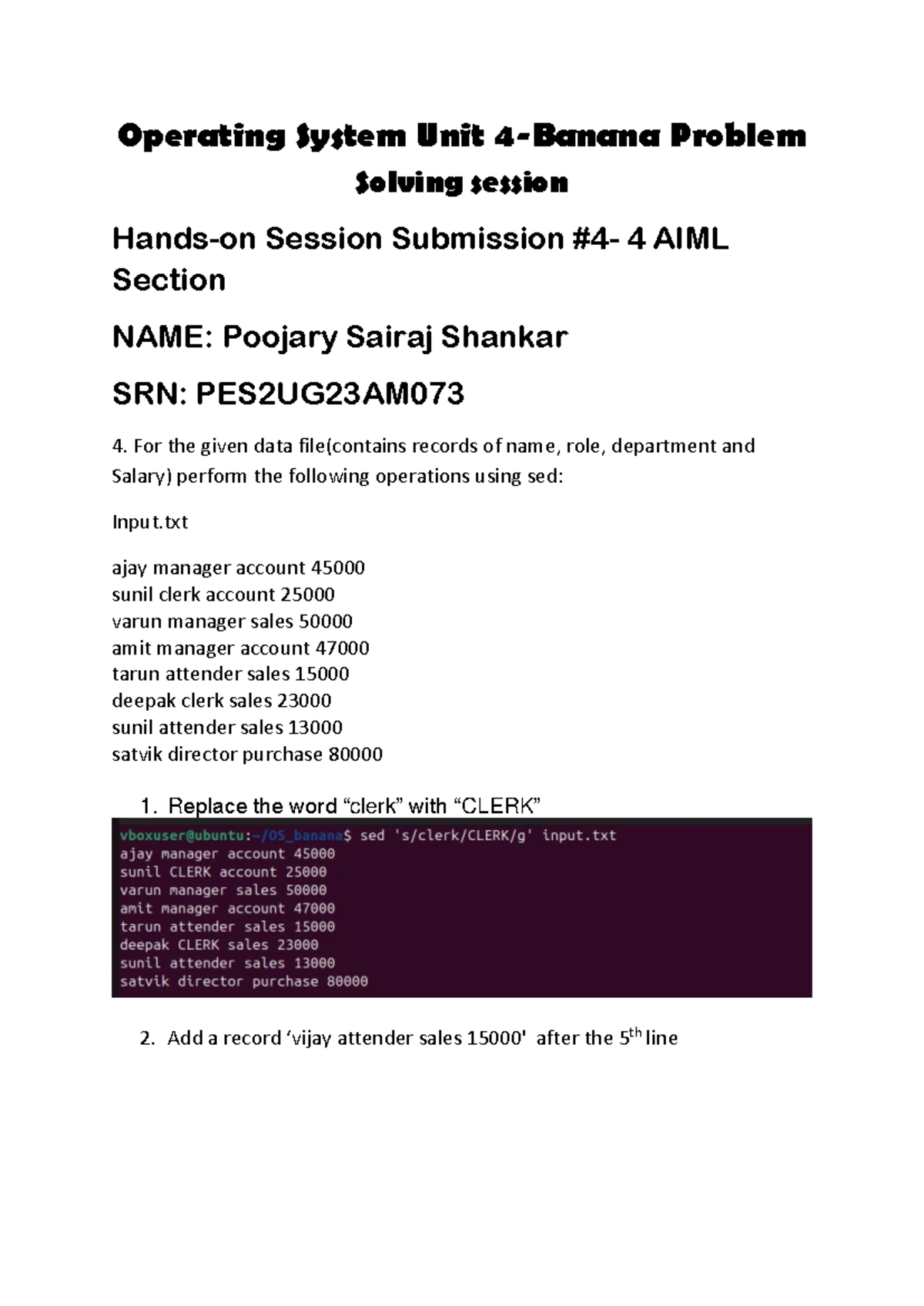PES2UG23AM073 OS Problem Solving Session Submission 4 Notes - Studocu