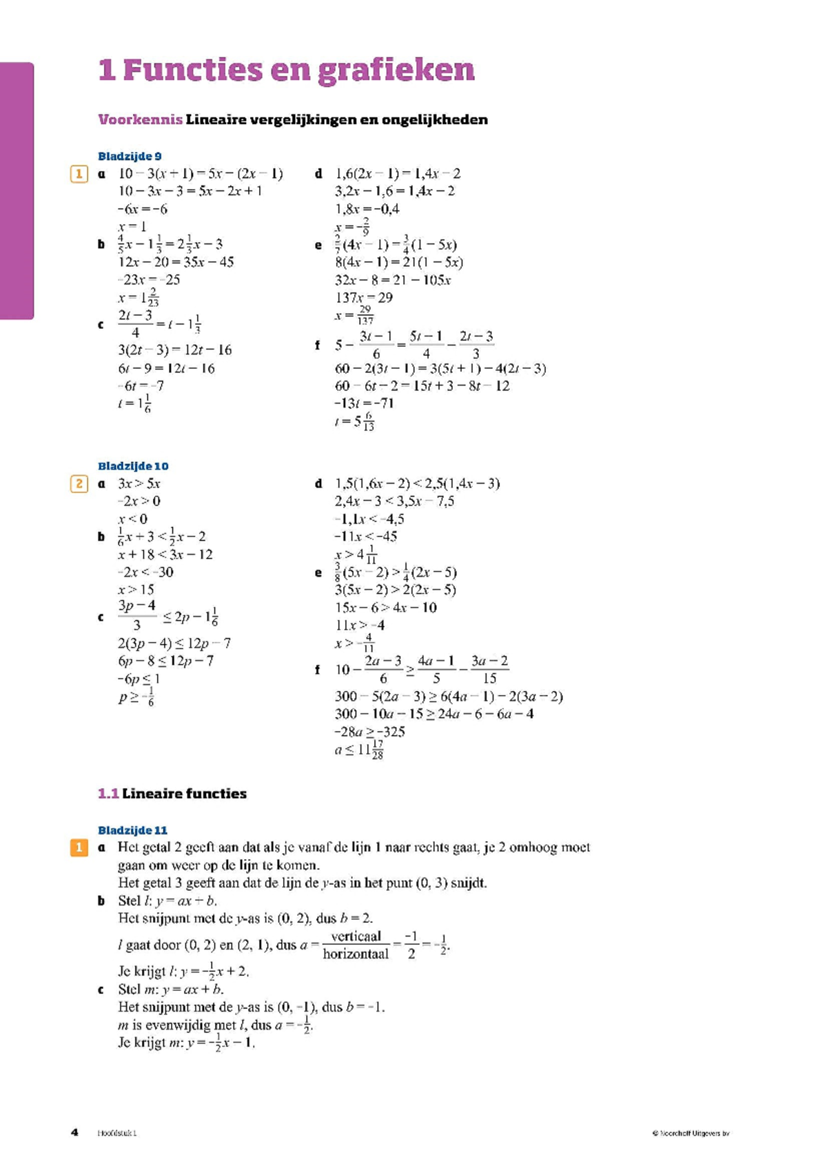 Hoofdstuk 1: Functies en Grafieken - Hoofdstuknotities (Wiskunde ...