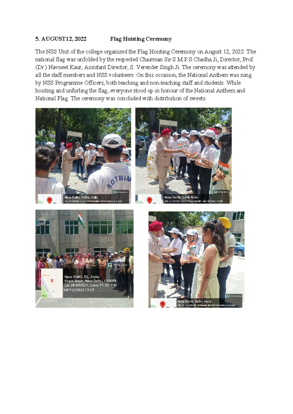 Flag hoisting ceremony - The national flag was unfolded by the ...