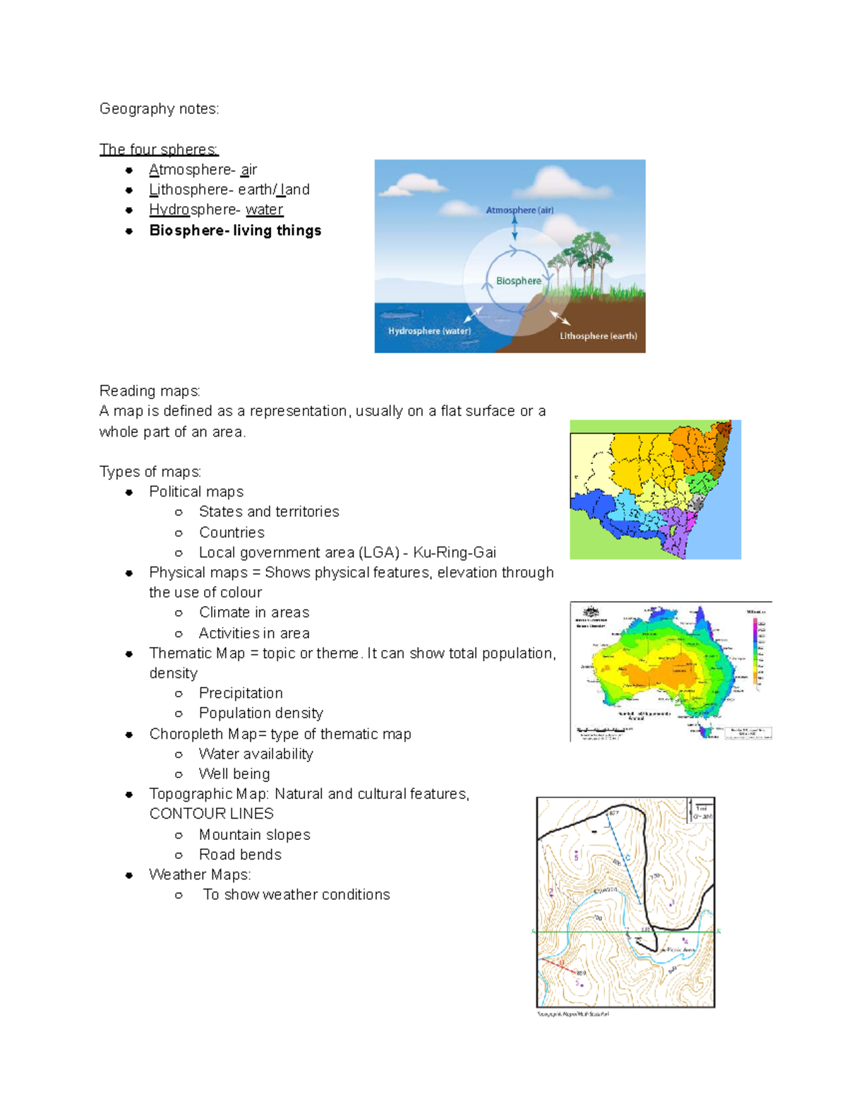 Geo Exam Notes: Understanding the Four Spheres and Mapping Techniques ...