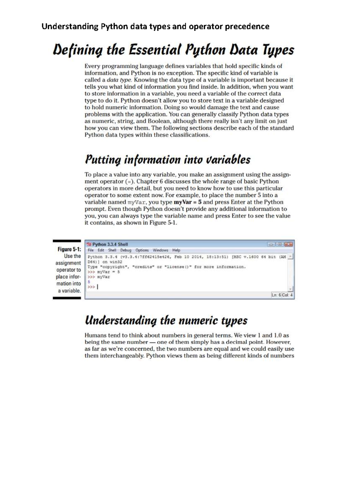 Python data types and operator - INF2611 - Studocu