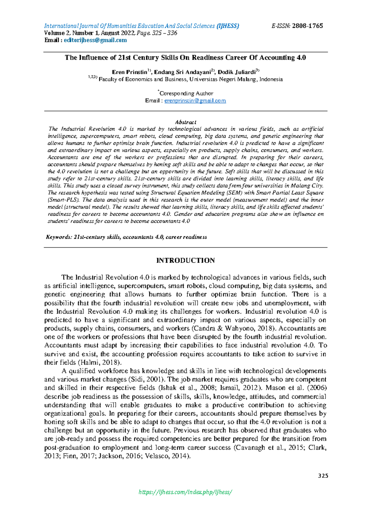 1. The Influence of 21st Century Skills On Readiness Career Of ...