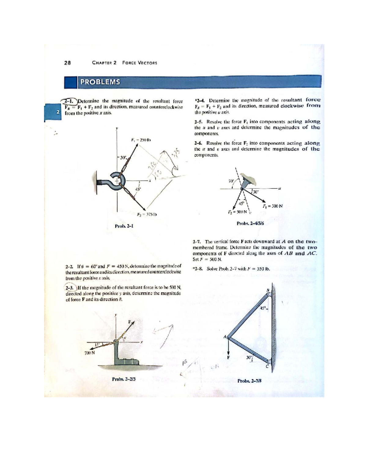 Hw1 chapter 2 force vectors problems and solutions studocu