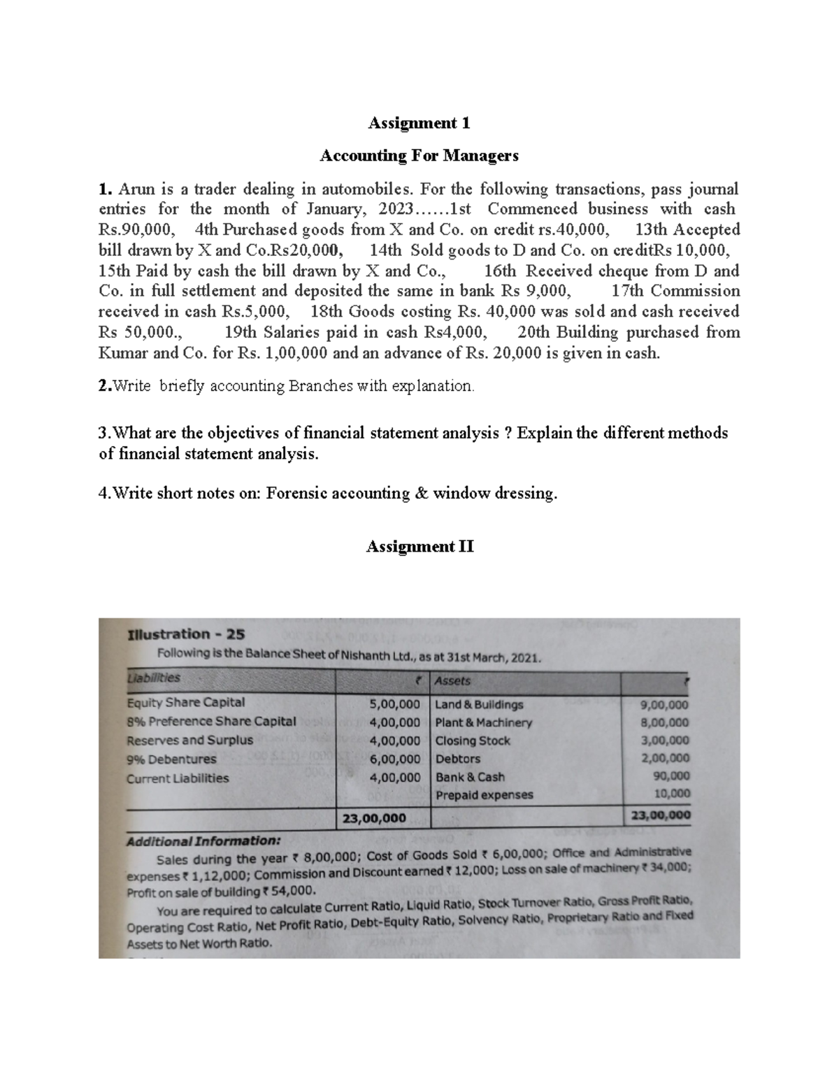 Assignment 1 & 2 - Accounting for Managers (ACCT101) - Studocu