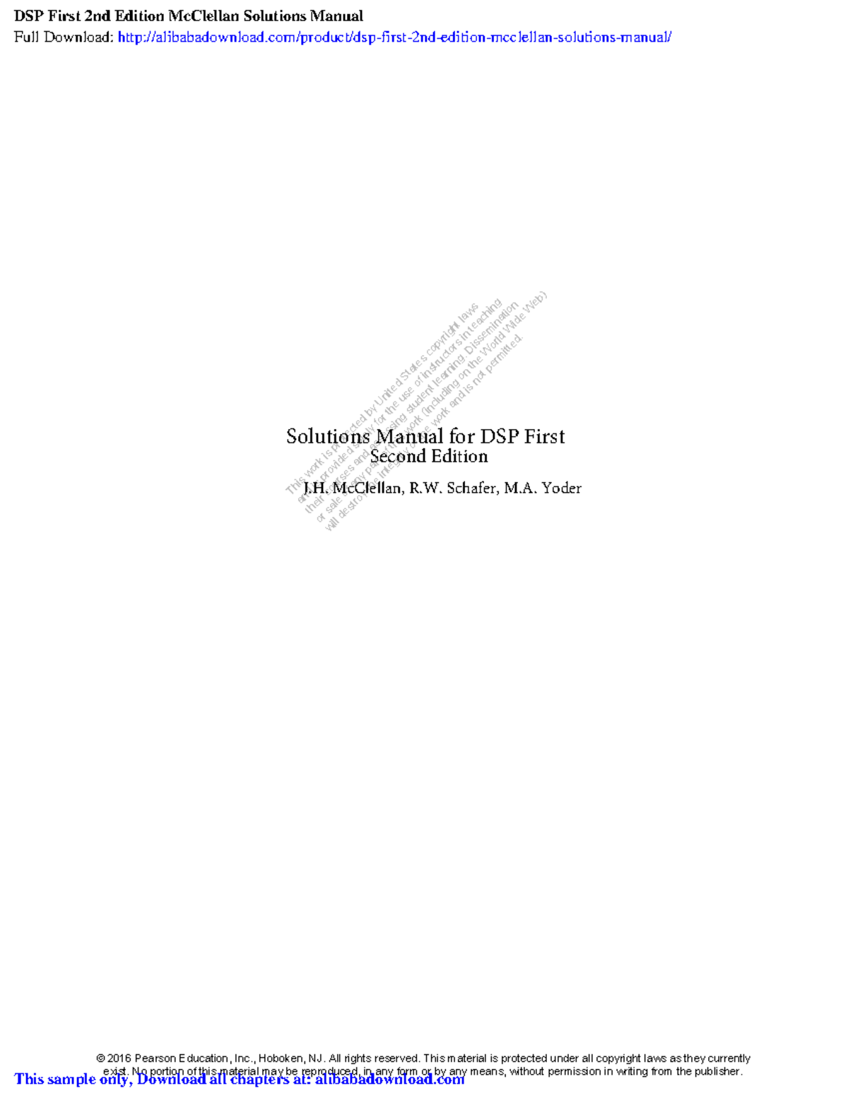 Solutions Manual for DSP First (2nd Ed) - Chapter 2 Insights - Studocu