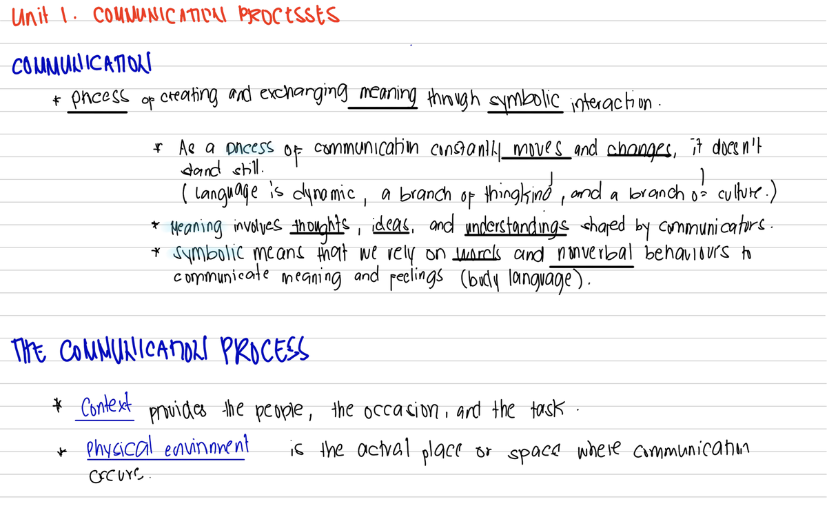 Unit 1: Communication Processes - Understanding Interaction Dynamics ...