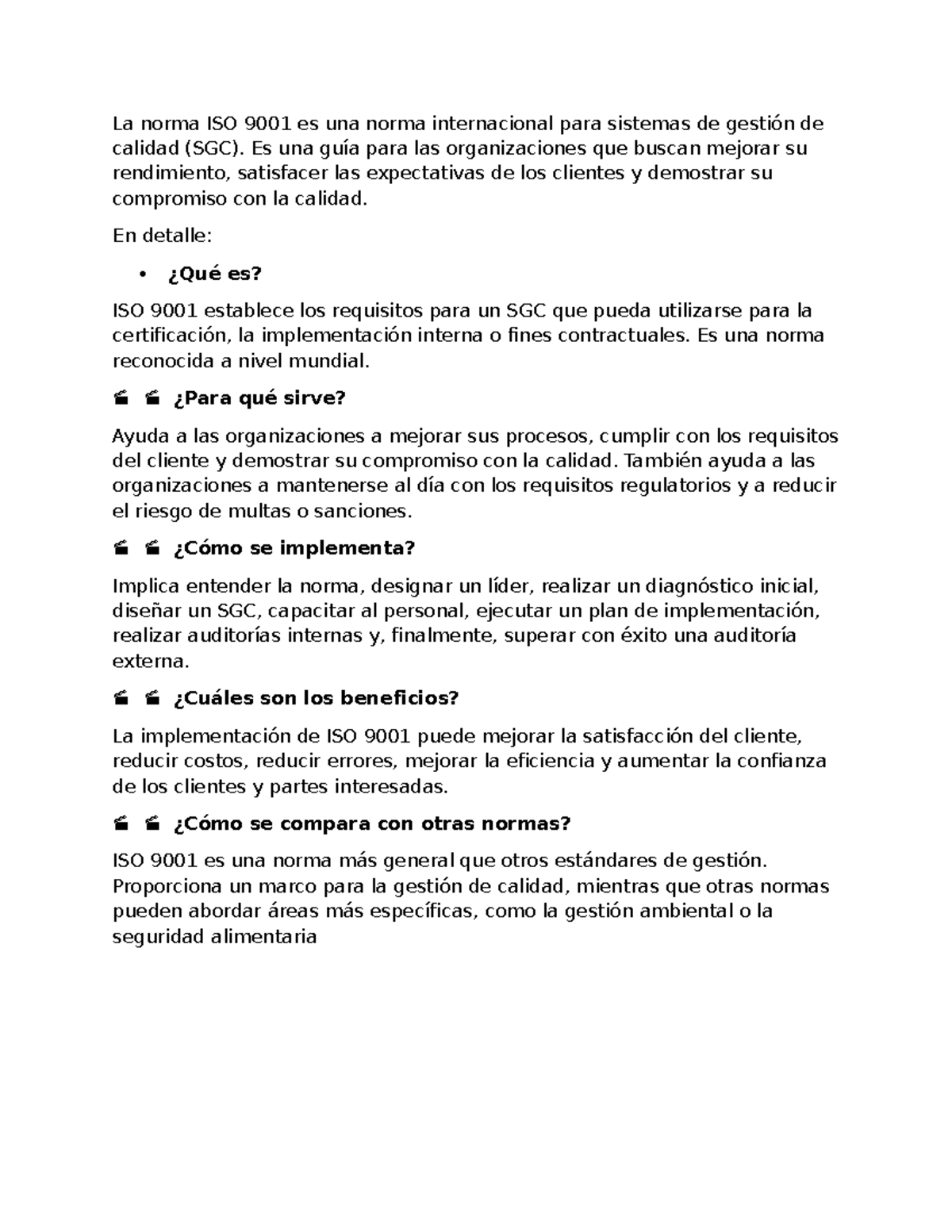 Guía Completa sobre la Norma ISO 9001 para SGC y su Implementación ...