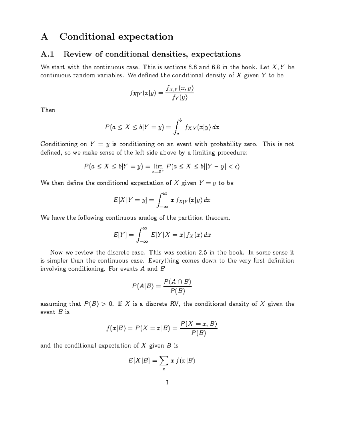 Conditional Expectation in Probability: Continuous & Discrete Cases ...