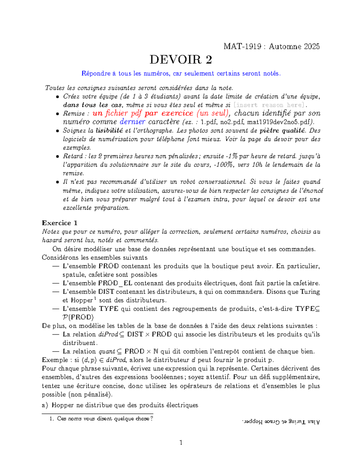 Dev2 A25 3 - Devoir 2: Modélisation de Bases de Données et Relations ...