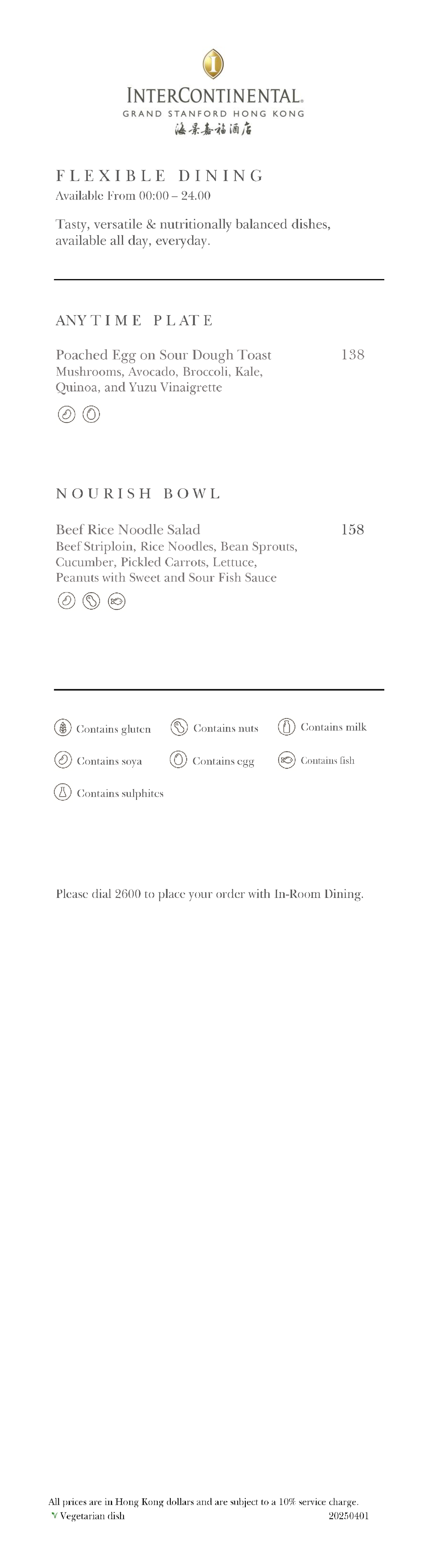 IRD A la Carte Menu: Breakfast Selections and More - Studocu