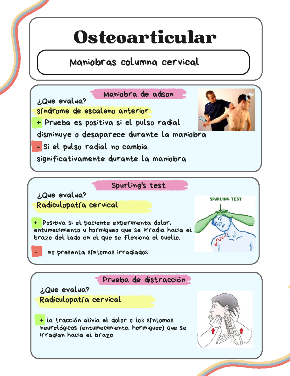 Guía Osteoarticular: Maniobras de Evaluación en Columna y Articulaciones -  Studocu, image size:1200x1553