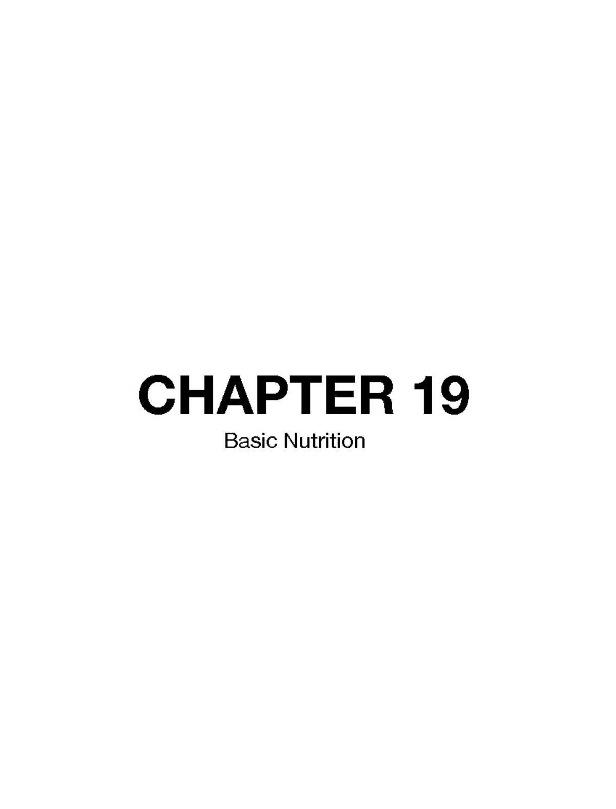 Nutrition Concepts and Medical Dietary Guidelines (NUR 101) - CHAPTER ...