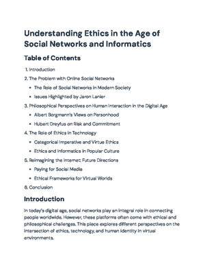Reimagining the Internet: Ethics, Identity, and Connectivity Analysis ...